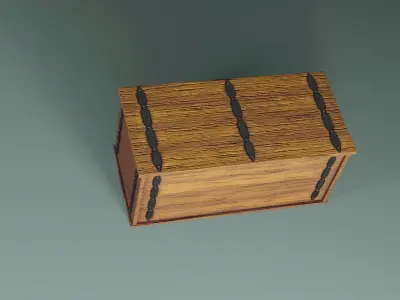 Wooden crade Free low-poly 3D model