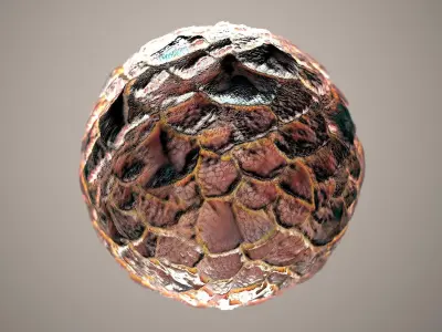 10 Materials Skin Dragon Seamless PBR Volume 19 Texture
