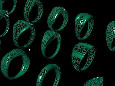 21 Gold light Fusion ring pack 3D print model