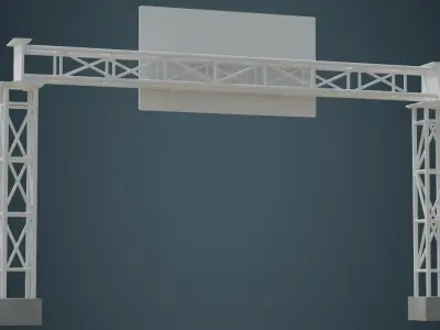 Entrance 1A Low-poly 3D model