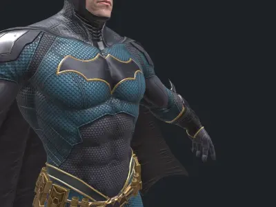 batman  high quality Low-poly 3D model