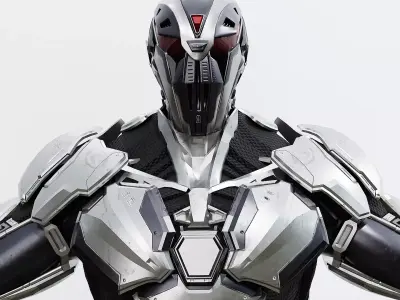 Sci-Fi Robotic Character Low-poly 3D model