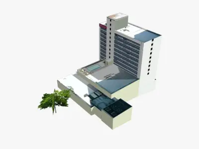 Brisbane Mercure Hotel Low-poly 3D model