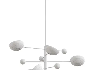 Salinas Chandelier Brass by luxdeco 3D model