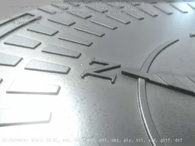 Sewer Cover 4 Textured High-Poly Version 3D model