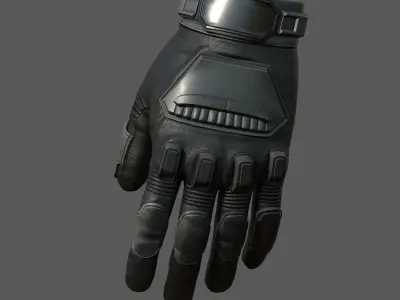 Gloves Sci-fi military fantasy cyborg armor develop  Low-poly 3D model