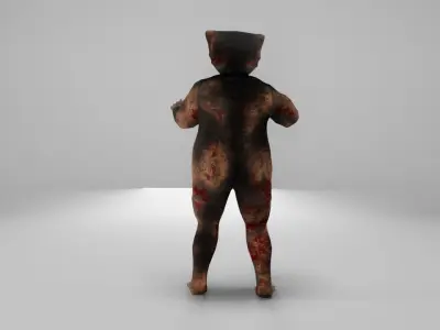 bloody cat - Scary character game ready   Low-poly 3D model