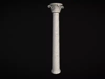 Low poly colomn column Low-poly 3D model