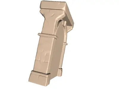 Medieval Stone Wall 1 3D print model