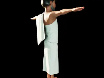 Muslim Man in Ehraam  Low-poly 3D model