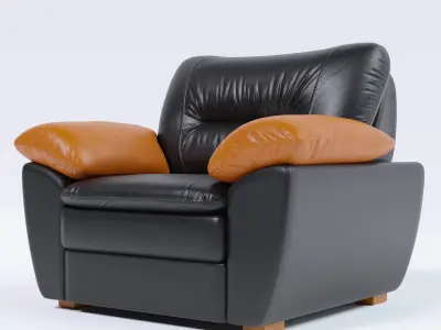 Arm chair Low-poly 3D model