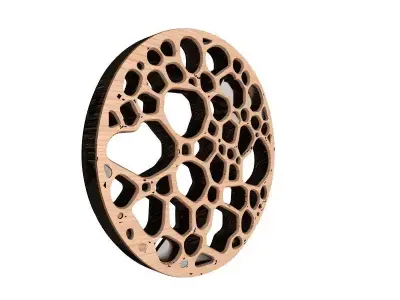 Voronoi Circle Wall Mount 3D 3D print model