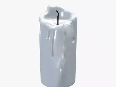 Medieval Candle V01 Low-poly 3D model