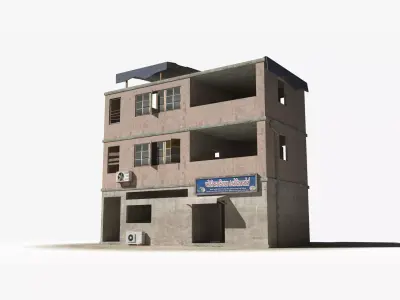 Slum x18 Low-poly 3D model