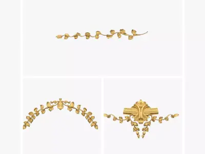 Acanthus Onlay Collection33 3D Model Pack