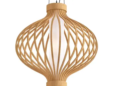Setolamp setlamp - wooden pendant lamp 3D model