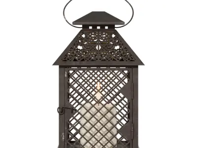 Lantern candleholder 3D model Low-poly 3D model