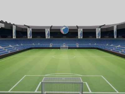 Kopenhag Football Stadium Low-poly 3D model