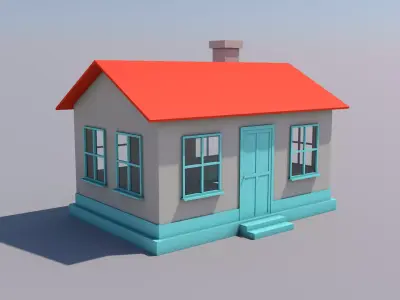 Cartoon House 3D model