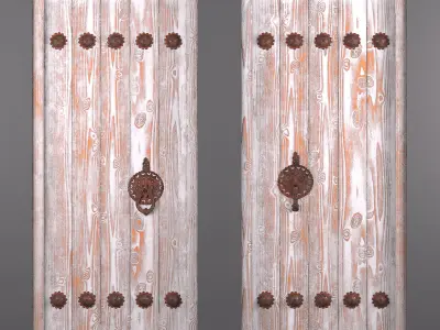 Traditional Iranian Door Low-poly 3D model