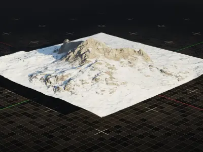 Tundra Mountain Terrain 2 3D model