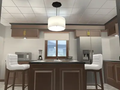 Customizable Furniture Low-poly 3D model