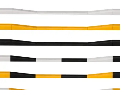 Curb set of squeegees 3D model