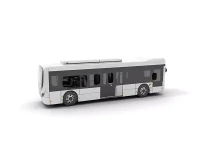 Modern Urban Bus model pack Low-poly 3D model