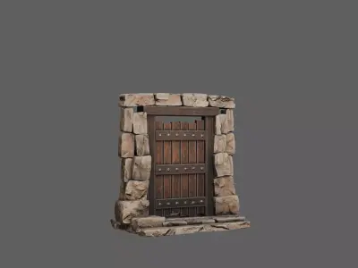 Medieval Doors Pack 01 Low-poly 3D model