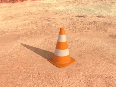 traffic coner - PBR Game Ready model Low-poly 3D model