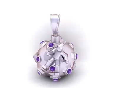 Man with Astronaut Pendant 3D Printable Model 3D print model