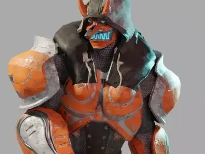 Tengu Robot Low-poly 3D model