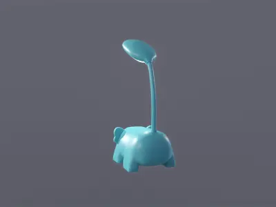 Elephant Desk Lamp Cute Low-poly 3D model