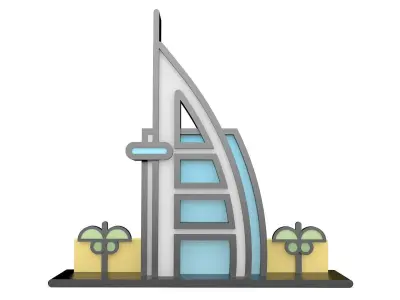 Al Arab Tower  3D model