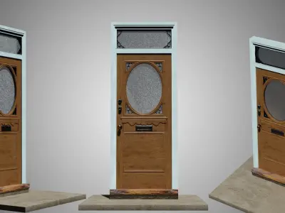 Suburban House Doors 01 3D model