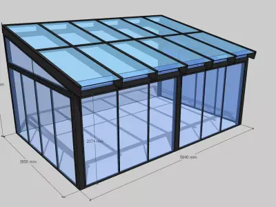 Wintergarden 5840x3850 mm 3D model