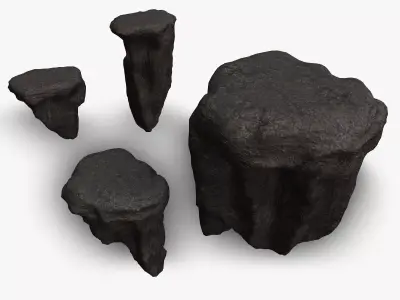 Cave Platform 8 - Base Low-poly 3D model