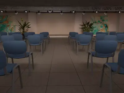 Conference Room 01 Unity Asset Low-poly 3D model