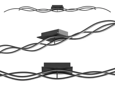 Wave LED ceiling lamp 3D model