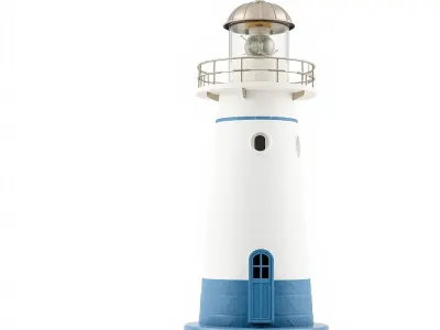 Oceanfront Lighthouse Model Pack Low-poly 3D model