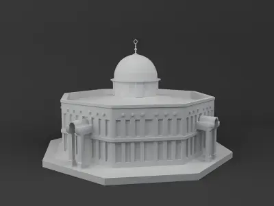The Dome of Rock 3D printable model 3D print model