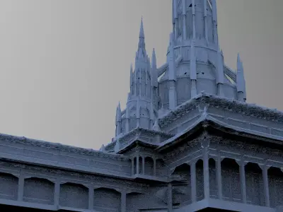 Dragon Temple Ronin temple 5 3D model