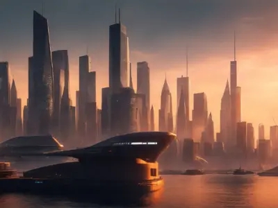 36 Futuristic Cities 3D model