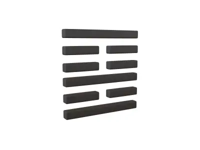 I Ching Hexagrams 22 bi v1 001 Low-poly 3D model