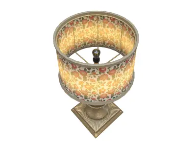 Vintage Table Lamp Low-poly 3D model buy