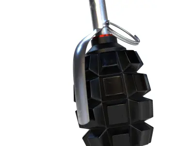 Grenade F1 Fuse with Keyboard Buttons  Low-poly 3D model