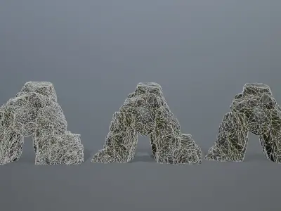 Skull Cave Low-poly 3D model