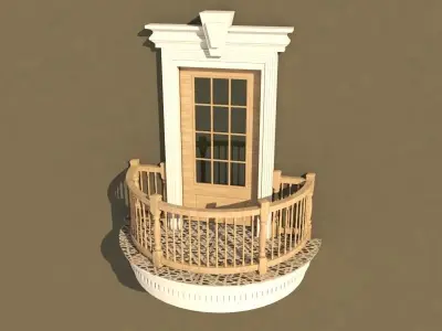Balcony Door 4 3D model