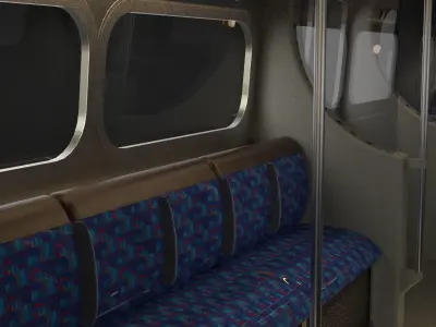 Bakerloo line underground interior 3D model