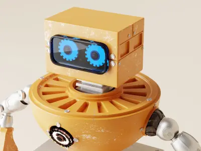 Robot V13 Low-poly 3D model